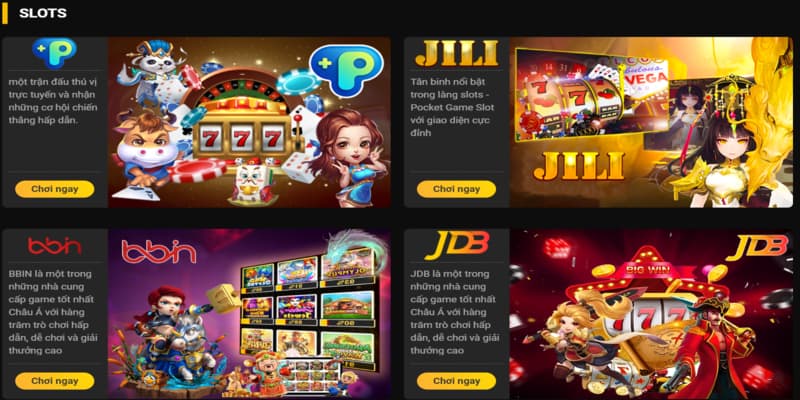 Giới thiệu các sảnh game slot tại 888B